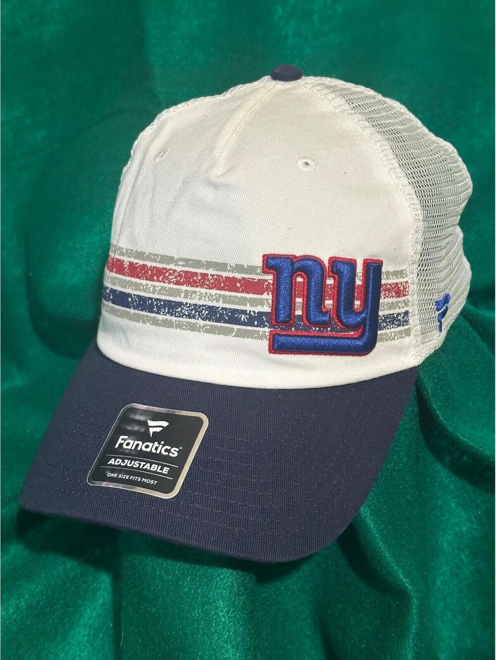 New York Giants Fanatics Trucker Dad Hat White w/ Embroidered Logo & side patch
